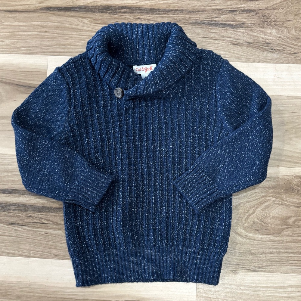 Cozy Blue Boy Toddler Sweater